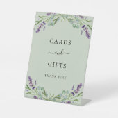 Signe De Table Cartes cadeaux lavande violette florale eucalyptus (Recto)