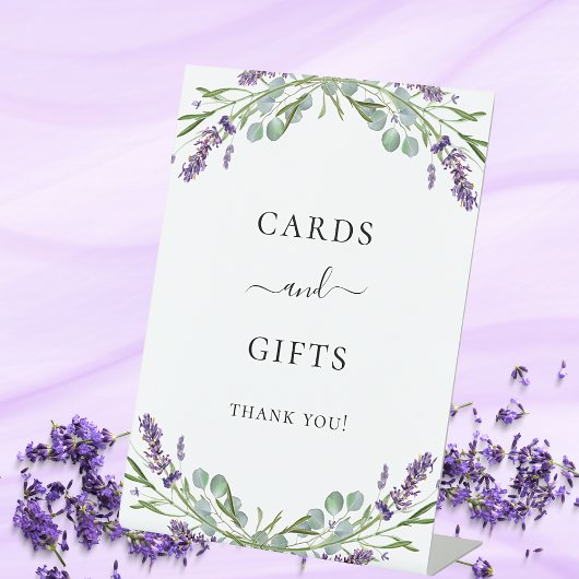 Signe De Table Cartes cadeaux lavande violette florale eucalyptus