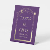 Signe De Table Cartes & Cadeaux Mysque Violet Mariage Sun Moon (Recto)