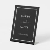 Signe De Table Cartes cadeaux noir blanc (Recto)