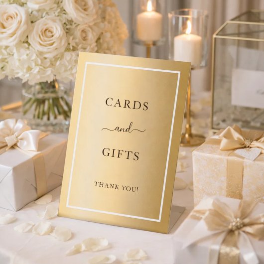 Signe De Table Cartes cadeaux or fête