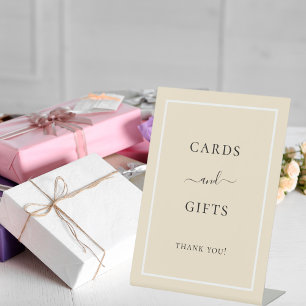 Signe De Table Cartes cadeaux or fête beige crème