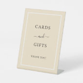 Signe De Table Cartes cadeaux or partie beige crème (Recto)