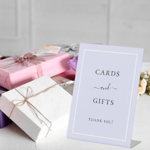 Signe De Table Cartes cadeaux or partie lavande