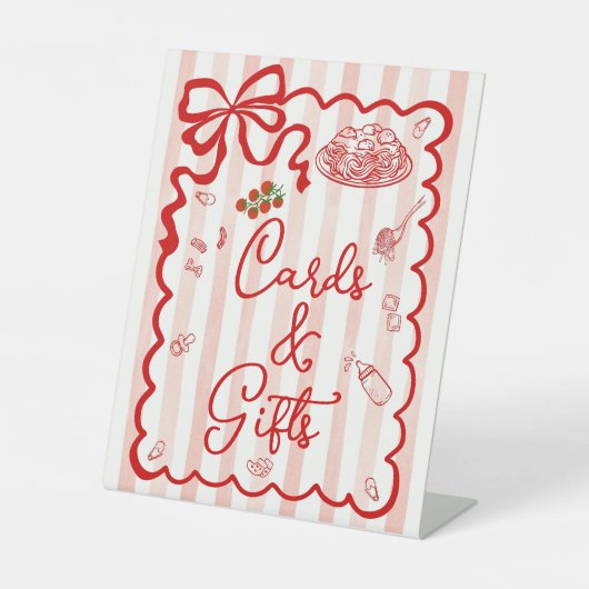 Signe De Table Cartes & Cadeaux Thème Ruban (Recto)