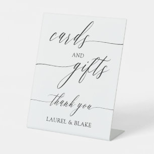 Signe De Table Cartes de calligraphie élégante Cadeaux Merci