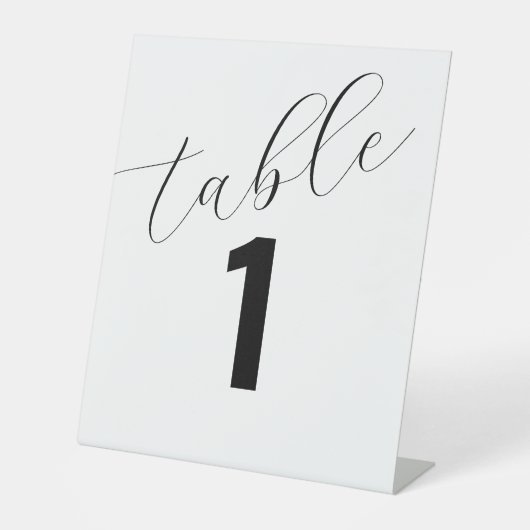 Signe De Table Cartes de carte de tableau simple Mariage (Recto)