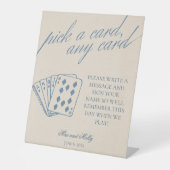 Signe De Table Cartes de jeu de mariage à sérif moderne (Recto)