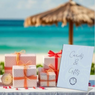 Signe De Table Cartes de mariage et cadeaux Coquillages Bleu Côti