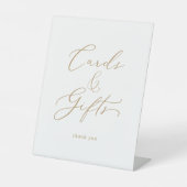 Signe De Table Cartes de mariage et cadeaux Delicate Gold Calligr (Recto)