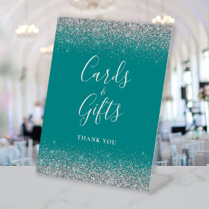 Signe De Table Cartes de mariage et cadeaux paillettes bleu sarce