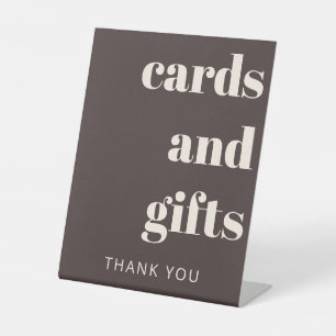 Signe De Table Cartes de Mariage Modernes Cadeaux Marron Terreux 