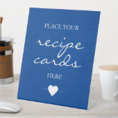 Signe De Table Cartes de Recette de script de signature bleu prof (In SItu)