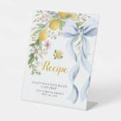 Signe De Table Cartes de Recette Mariage | Main Squeeze Lemon (Recto)