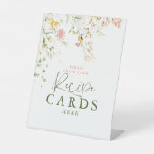 Signe De Table Cartes de recettes de fleurs sauvages de prairie e (Recto)