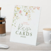 Signe De Table Cartes de recettes de fleurs sauvages de prairie e (In SItu)