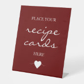 Signe De Table Cartes de recettes de script de signature rouge fo (Recto)