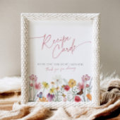 Signe De Table Cartes de recettes fleur sauvage et papillons pour