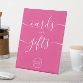 Signe De Table Cartes De Script Et Cadeaux Rose Chaud Logo Mariag (In SItu)