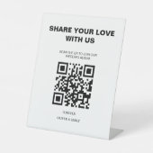 Signe De Table Cartes d'invitation de mariage modernes avec code (Recto)