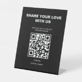 Signe De Table Cartes d'invitation de mariage modernes avec code (Recto)