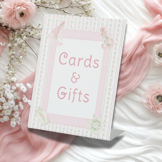 Signe De Table Cartes et Baby showers de cadeaux rose