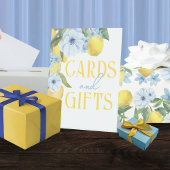 Signe De Table Cartes et cadeaux Aquarelle Citron table debout
