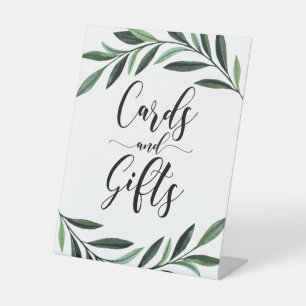 Signe De Table Cartes Et Cadeaux Aquarelle Verdure