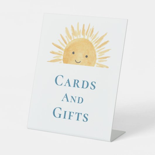 Signe De Table Cartes Et Cadeaux Baby shower À Thème Soleil (Recto)