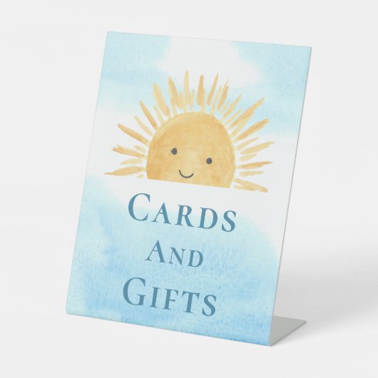 Signe De Table Cartes Et Cadeaux Baby shower À Thème Soleil (Recto)