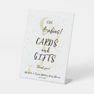 Signe De Table Cartes et Cadeaux Baby shower Piédestal