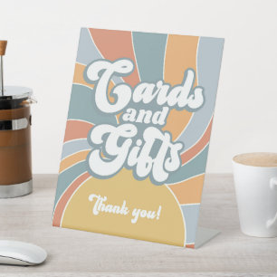 Signe De Table Cartes et cadeaux Baby shower Super Retro Sunshine