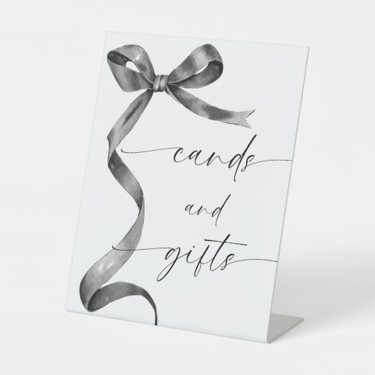 Signe De Table Cartes et cadeaux Black Bow (Recto)