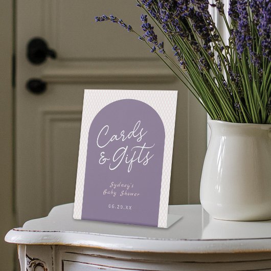 Signe De Table Cartes et cadeaux blanc rose pourpre