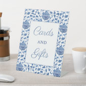 Signe De Table Cartes Et Cadeaux Bleus Et Blancs Classiques Baby  (In SItu)