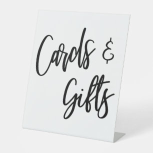 Signe De Table Cartes et Cadeaux Casual Black & White