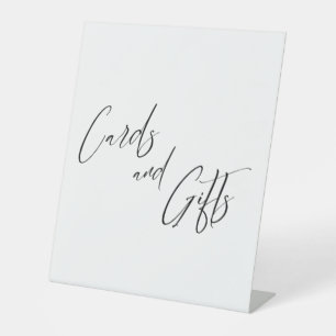 Signe De Table Cartes et Cadeaux Casual Black & White