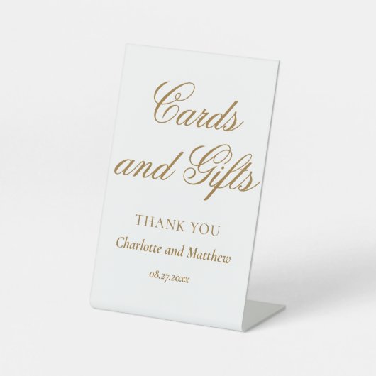 Signe De Table Cartes Et Cadeaux Chic Moderne Mariage Événement (Recto)