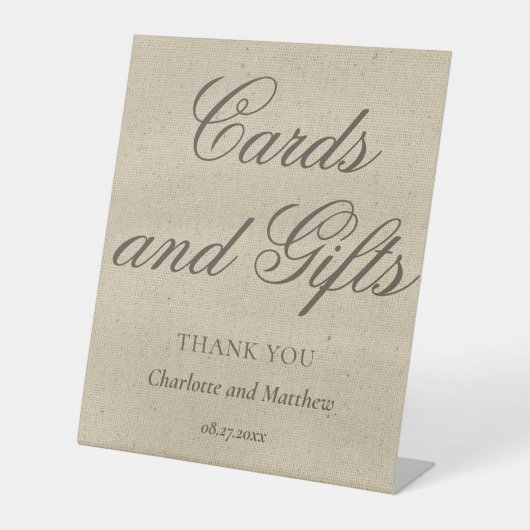 Signe De Table Cartes Et Cadeaux Chic Moderne Mariage Événement (Recto)