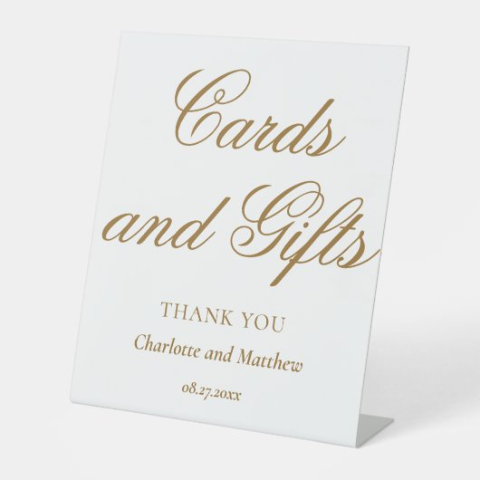 Signe De Table Cartes Et Cadeaux Chic Moderne Mariage Événement (Recto)