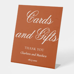 Signe De Table Cartes Et Cadeaux Chic Moderne Rust Mariage Événem
