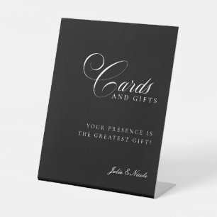 Signe De Table Cartes et cadeaux classiques en ivoire noir pour m