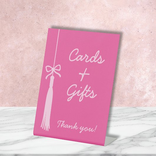 Signe De Table Cartes et cadeaux Coquette Bow Tassel 2025 Graduat