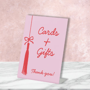 Signe De Table Cartes et cadeaux Coquette Bow Tassel Graduation