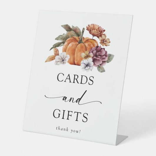 Signe De Table Cartes et cadeaux d'automne (Recto)