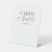 Signe De Table Cartes et cadeaux de Baby shower minimalistes blan (Recto)