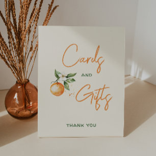 Signe De Table Cartes et cadeaux de Baby shower pour Citrus Littl