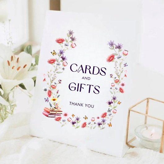 Signe De Table Cartes et Cadeaux de Fête de Fiançailles Fleur Sau