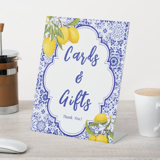 Signe De Table Cartes et cadeaux de Fête des mariées citron jaune (In SItu)