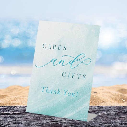 Signe De Table Cartes et cadeaux de Fête des mariées Turquoise Oc